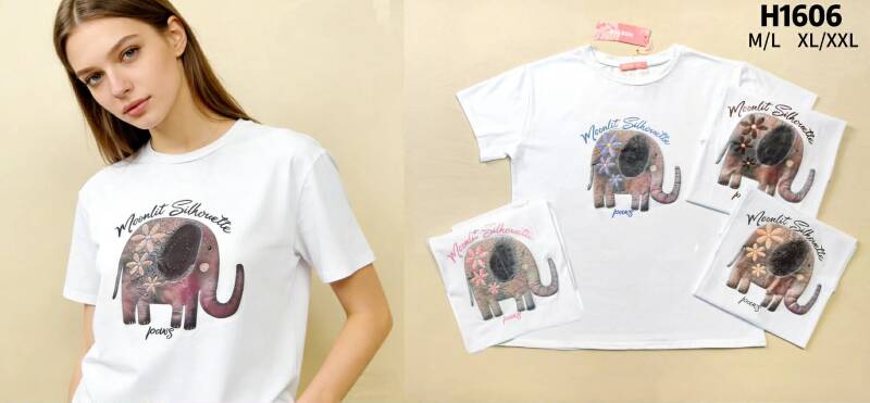 Bluzki damskie Roz M/L-XL-2XL, Mix Kolor Paczka 12 szt